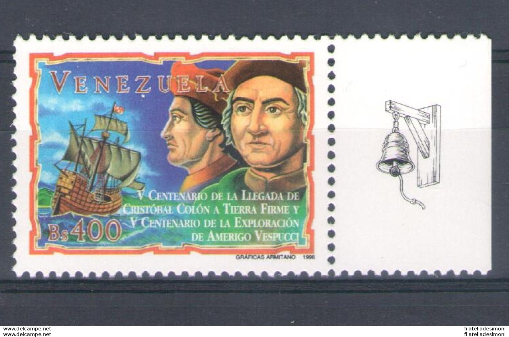 1998 Venezuela "Cristoforo Colombo" Emissione Congiunta - 1 Valore MNH** - Joint Issues