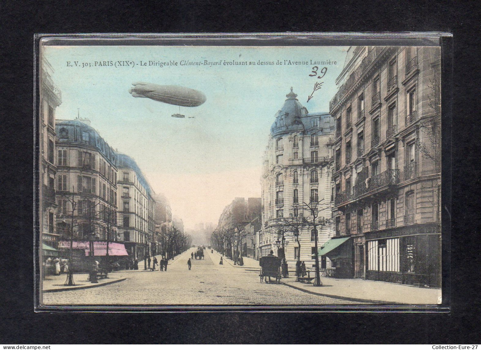 (06/05/24) 75-CPA PARIS - 19ème ARRONDISSEMENT - AVENUE LAUMIERE - DIRIGEABLE CLEMENT BAYARD - Paris (19)