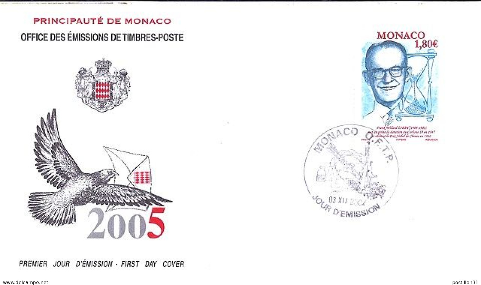 MONACO N° 2478 S/L. DE MONACO/3.12.04 - Cartas & Documentos