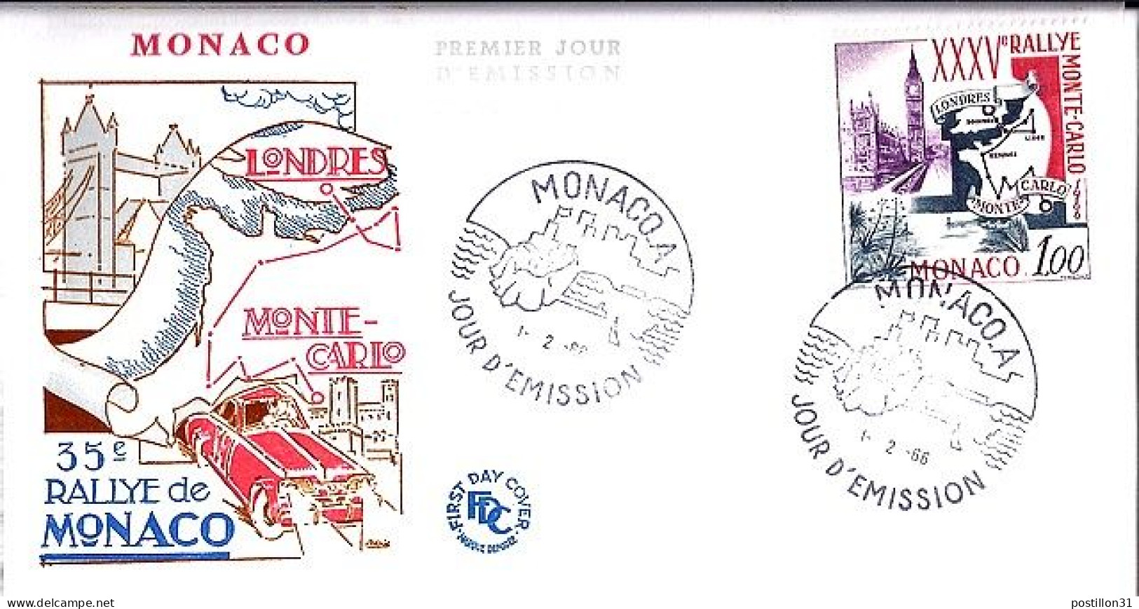 MONACO N° 689 S/L.DE MONACO A/1.2.66/   - Cartas & Documentos