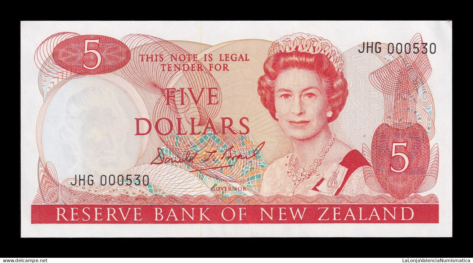 Nueva Zelanda New Zealand 5 Dollars ND (1981-1992) Pick 171c Sc Unc - New Zealand