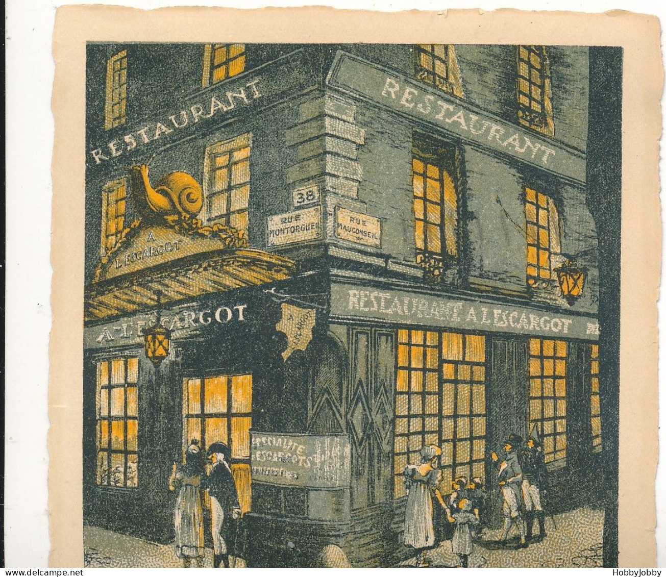 L'e ESCARGOT - Restaurant P 58, Rue Montorgueil- Paris  + Sizi By Ann Rusnak Tirage Limite: 79/ 150 Ex. - Petits Métiers à Paris