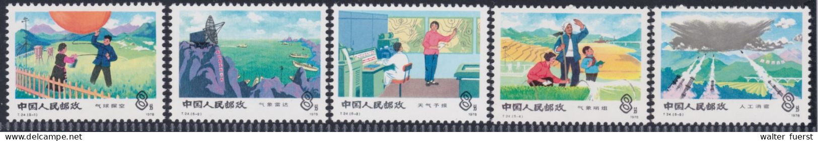 CHINA 1978, "Meteorology + Chemical Industry", 2 Series T.24 + T.25, UM - Collections, Lots & Series