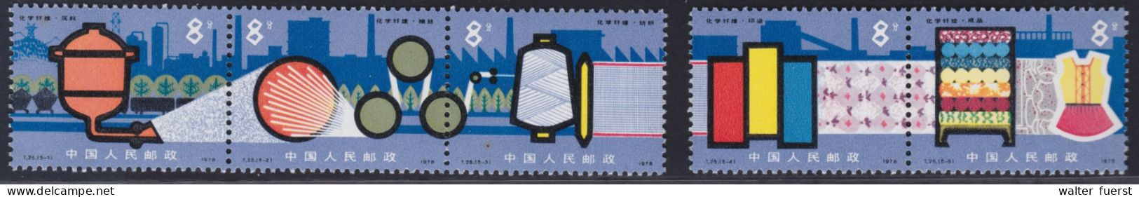 CHINA 1978, "Meteorology + Chemical Industry", 2 Series T.24 + T.25, UM - Colecciones & Series