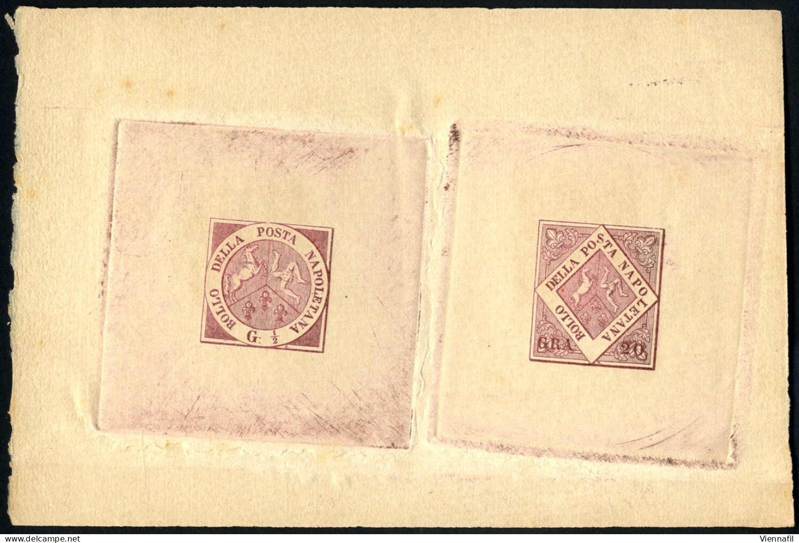 (*) 1898, Ristampe Private Dei Francobolli Del Regno Di Napoli Eseguiti Nel 1898 A Torino Su Carta A Mano, Tre Coppie In - Napoli