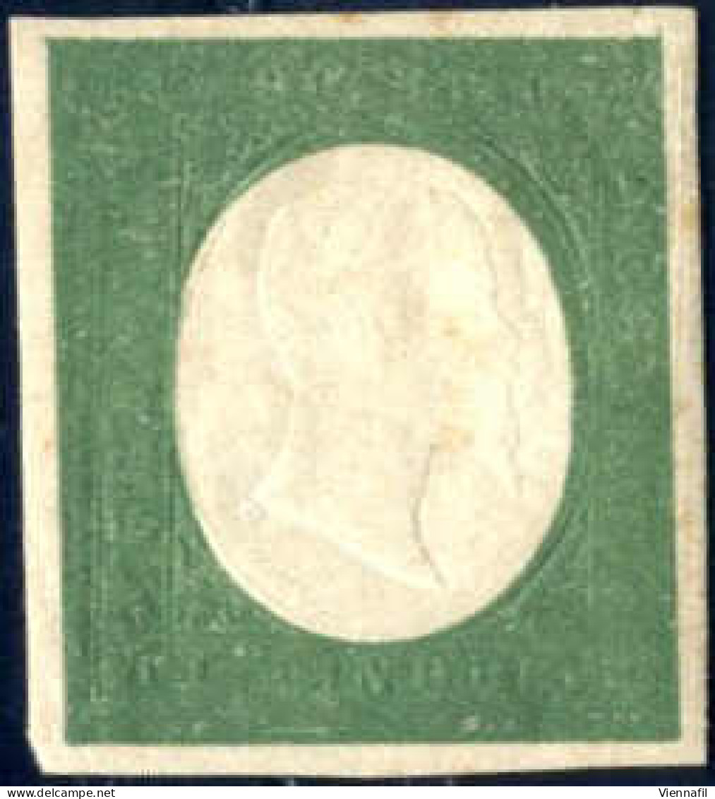 * 1854, Terza Emissione 5 Cent. Verde Oliva Scuro (non Emesso), Ampi Margini Regolari, Nuovo Con Piena Gomma Originale,  - Sardaigne