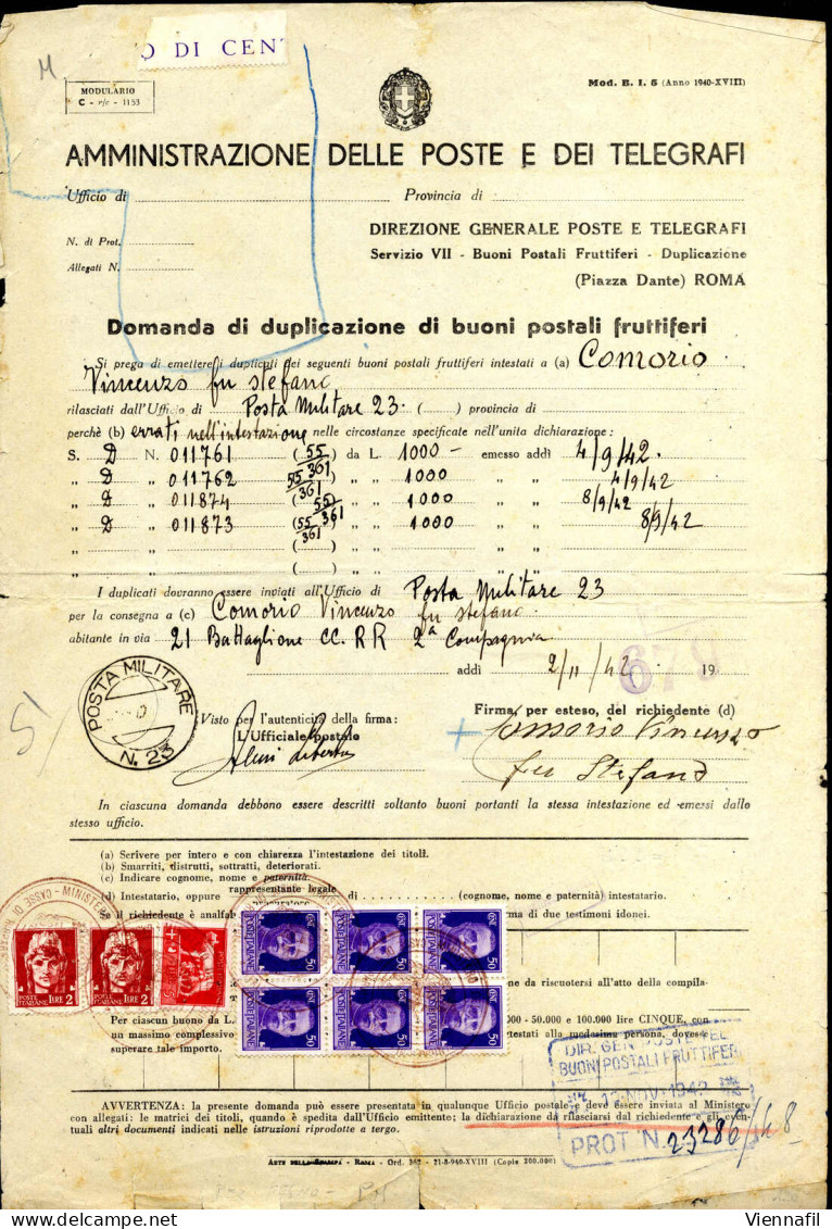 Cover 1930/46, Francobolli Dell'Imperiale E Commemorativi Usati Fiscalmente: Insieme Di 20 Atti Amministrativi E Tre Fra - Altri & Non Classificati