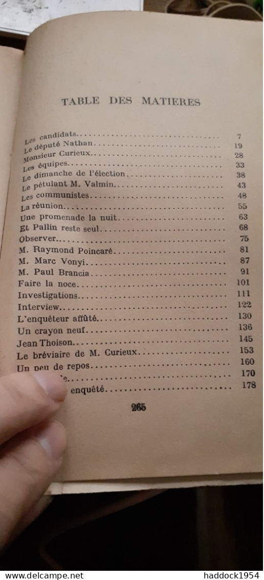 Monsieur Curieux PIERRE HAMP Gallimard 1928 - Altri & Non Classificati