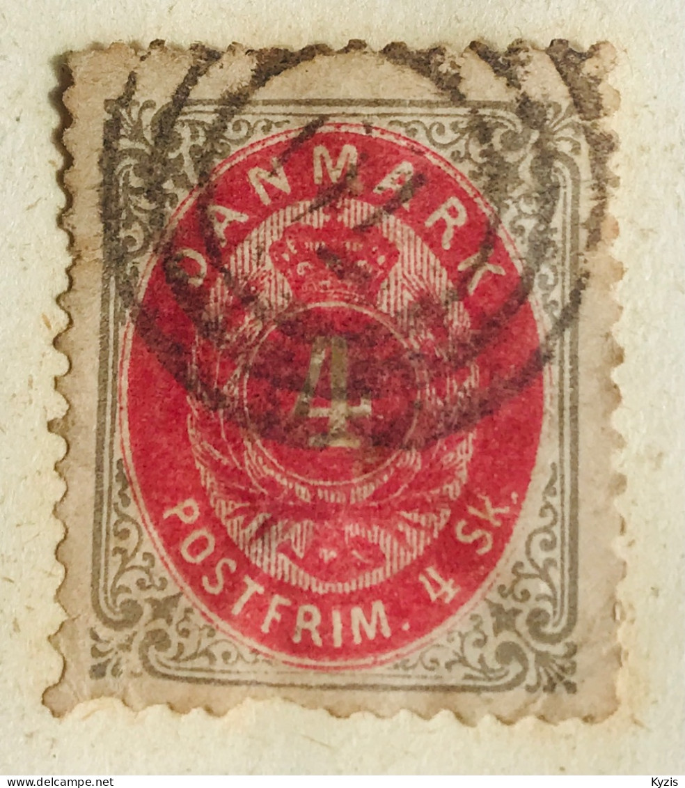 DANEMARK - 1870, 4S, Perf. 12.5 - Usado