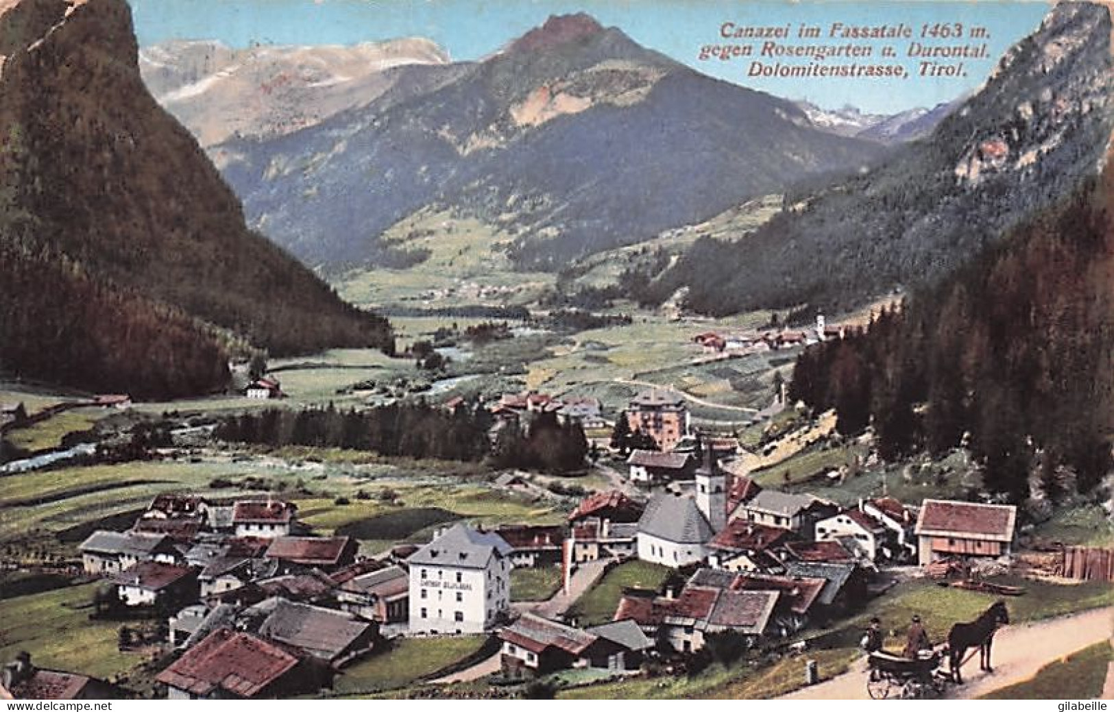 CANAZEI Im FASSATALE Gegen Rosengarten U Durontal - Dolomitenstrasse - Tirol - 1911 - Trento