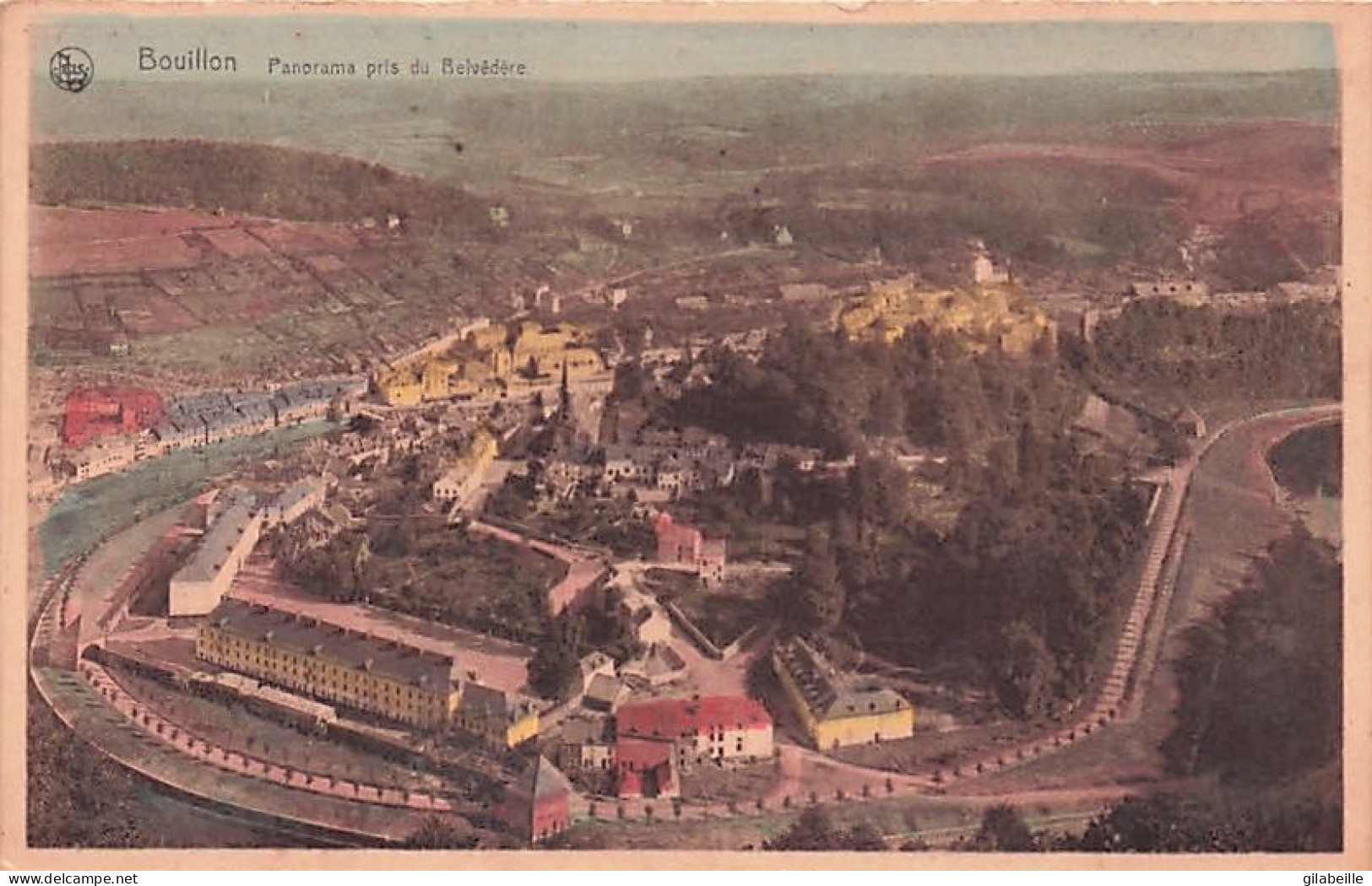 BOUILLON - Panorama Pris Du Belvedere - Carte Aquarelle - Bouillon