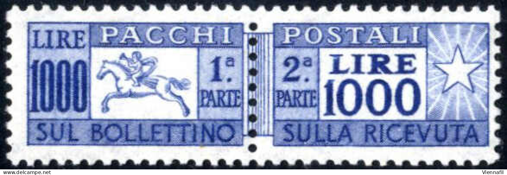 ** 1954, Cavallino, 1000 Lire Oltremare Nuovo Con Gomma Integra, Sass. 81 - Andere & Zonder Classificatie