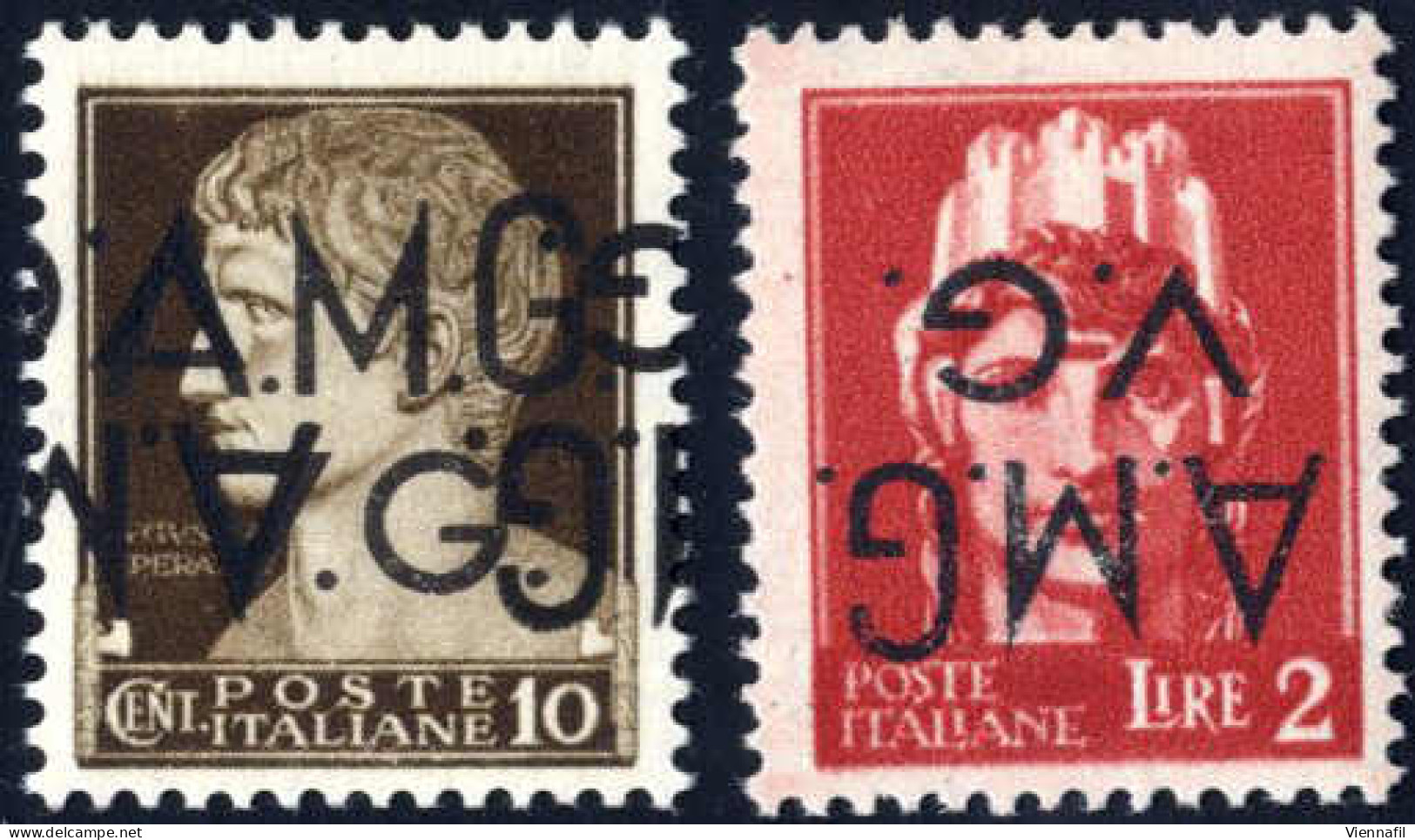 **/* 1945-47, Venezia-Giulia (soprastampa "A.M.G./V.G.), Lotto Di Varietà Di Soprastampa Nuovi Con Gomma Originale, In P - Autres & Non Classés