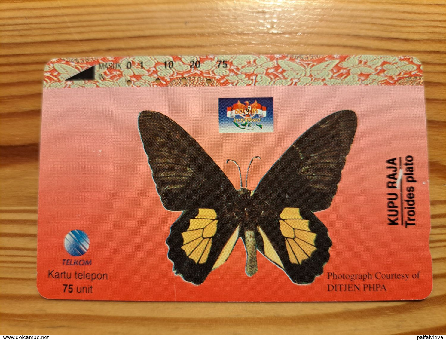 Phonecard Indonesia - Butterfly - Indonésie