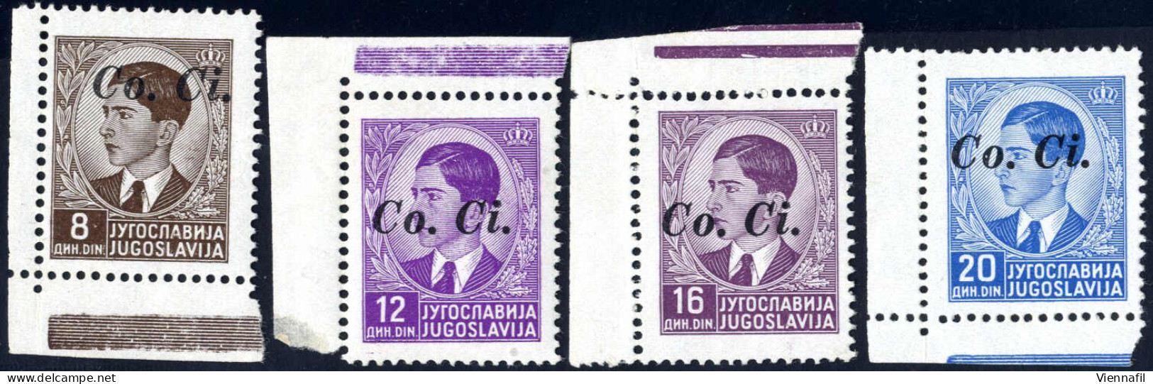 ** 1941, Francobolli Di Jugoslavia Con Soprastampa "Co.Ci.", Serie Completa Di 17 Valori Nuova Con Gomma Originale Integ - Ljubljana