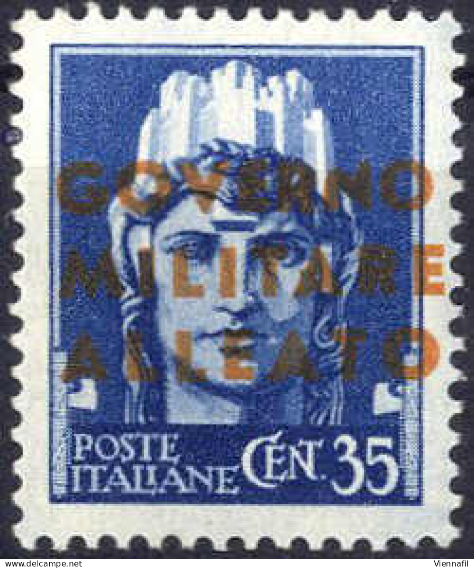 * 1943, 35 C. Imperiale Con Soprastampa "giallo Arancio", Nuovo Con Gomma, Sass. 11 B - Military Mail (PM)