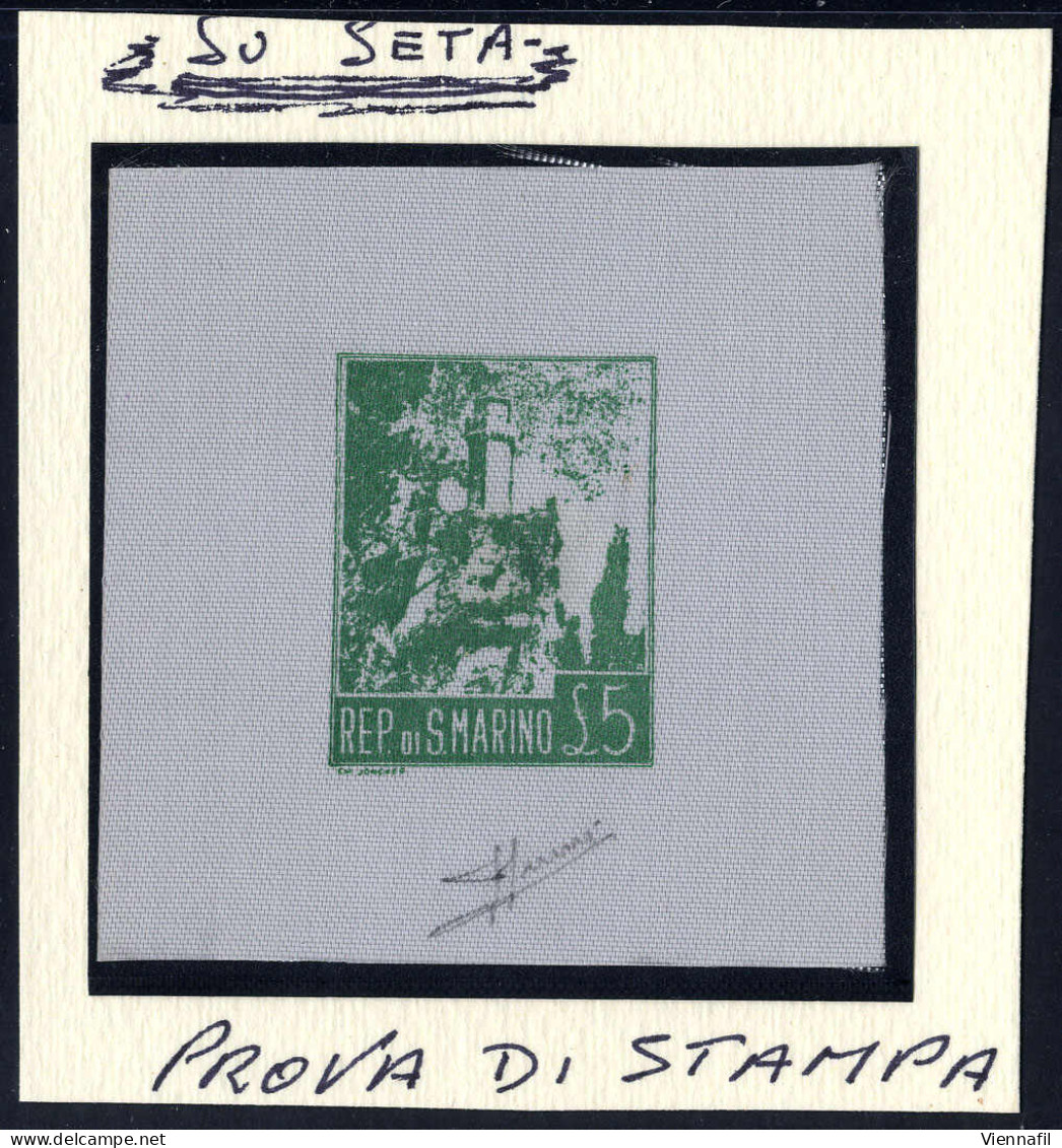 1950/55, Saggi Joncker, Lotto Di Otto Saggi Dell'artista, Di Cui Sei Per Interi Postali E Due Per Francobolli, Insieme D - Other & Unclassified