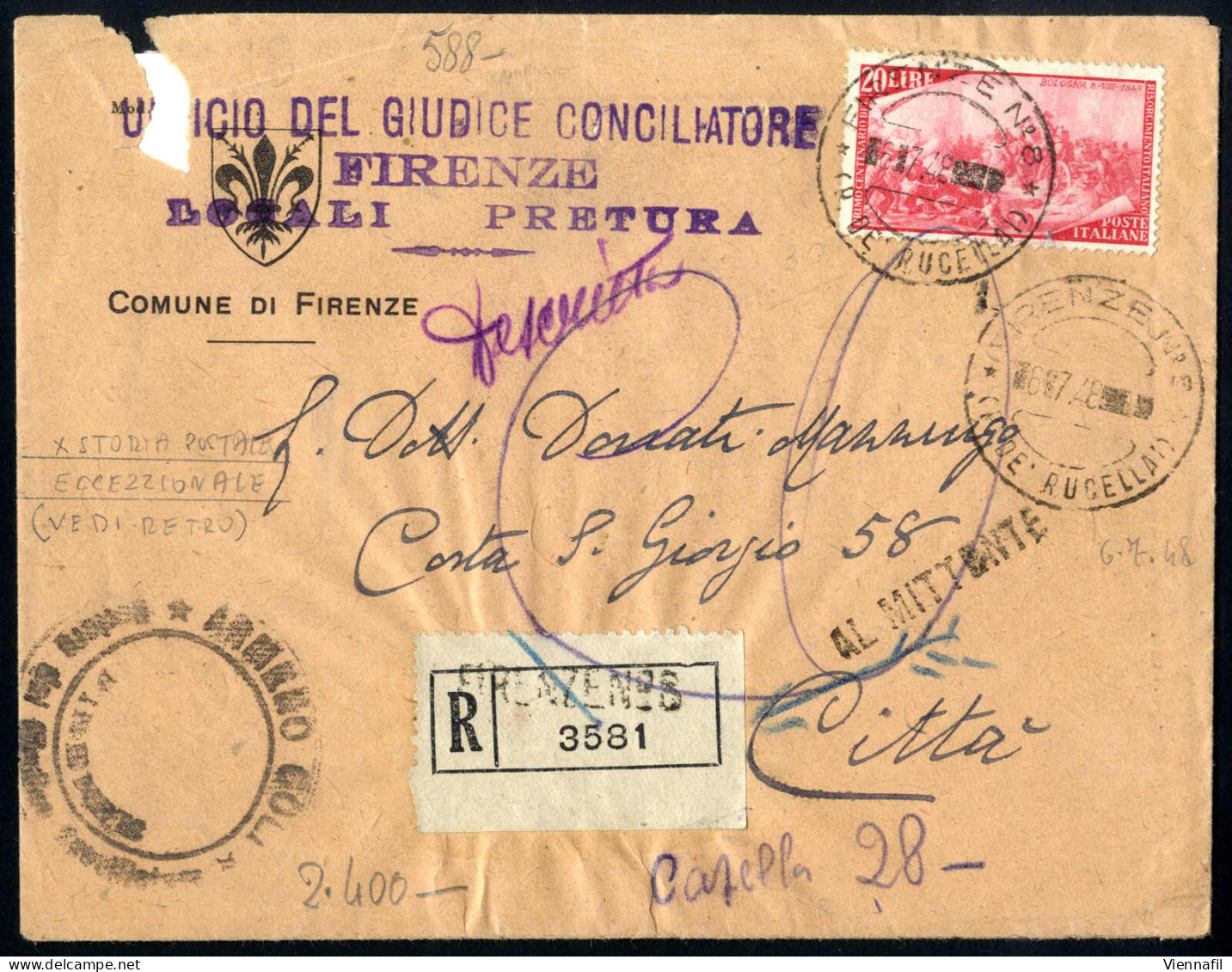 cover 1946/2000, splendida collezione di oltre 1500 documenti postali con usi singoli della repubblica in 19 album con m