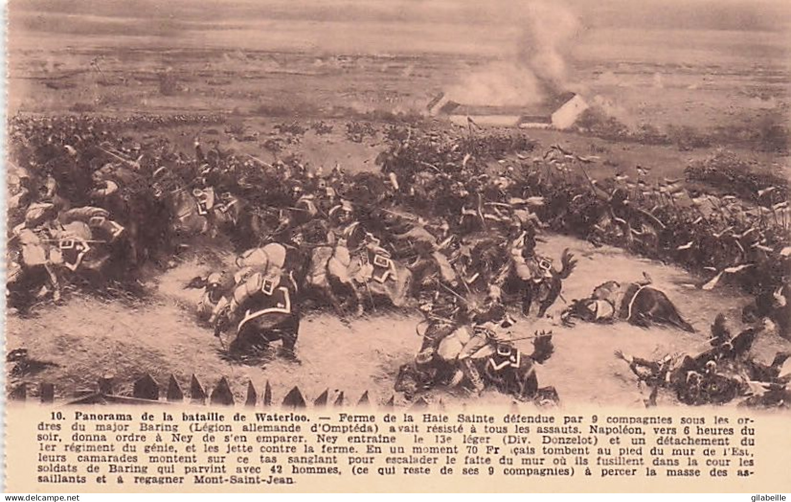 WATERLOO - panorama de la bataille de Waterloo - LOT 12 CARTES