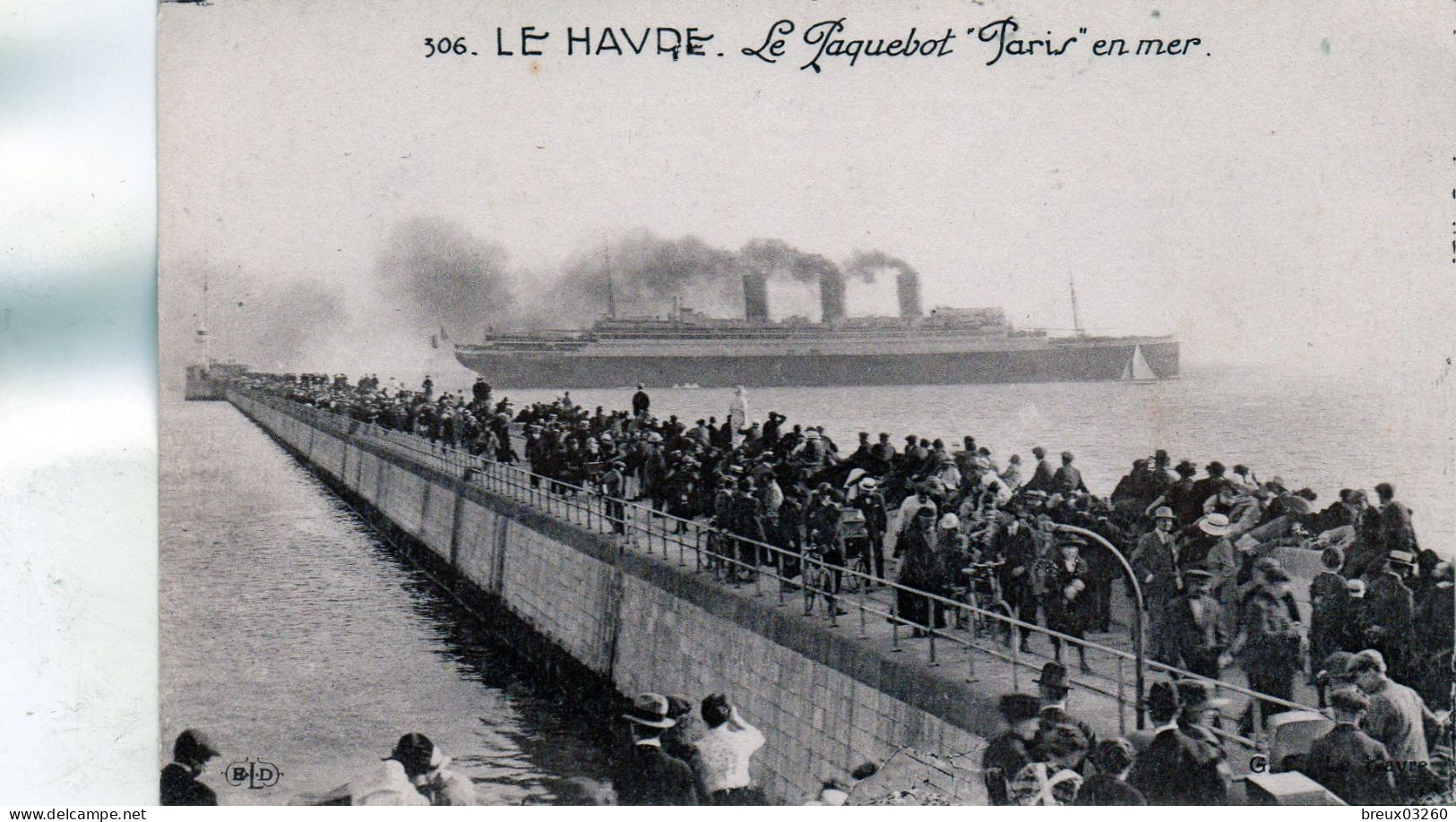 CP- LE HAVRE -  Le Paquebot " PARIS " En Mer  - - Portuario