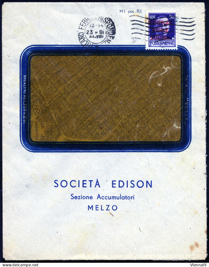 cover R.S.I. 1943/45 ca., insieme di 30 buste tutte indirizzate a Rovereto da varie località del Trentino, affrancate pr