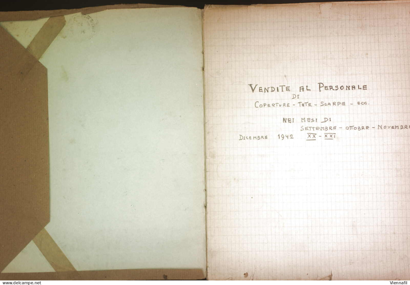 O Regno E Repubblica 1942/52, Registro Vendite Soggette IVA Con 100 Pagine Bollate Con Usi Multipli E Miste Di Marche Da - Colecciones