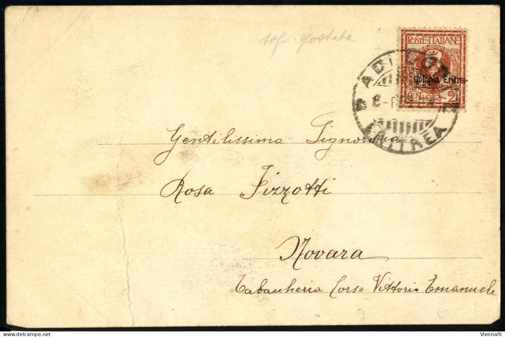 **/*/o/cover Eritrea 1903/34, Nove Lotti Di Aste Precedenti Con Valori Con Dentellatura E Soprastampa In Variante, La Ma - Eritrea