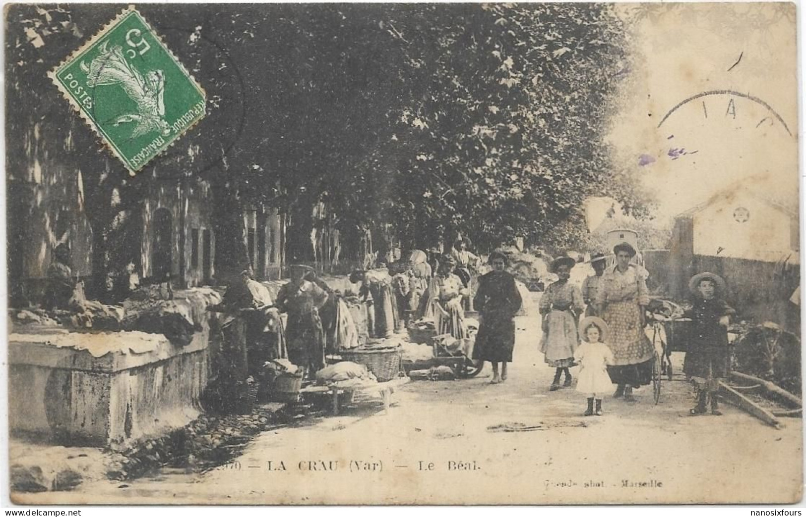 D 83.  LA CRAU  LE BEAL  LAVANDIERES  CARTE TRES ANIMEE - La Crau