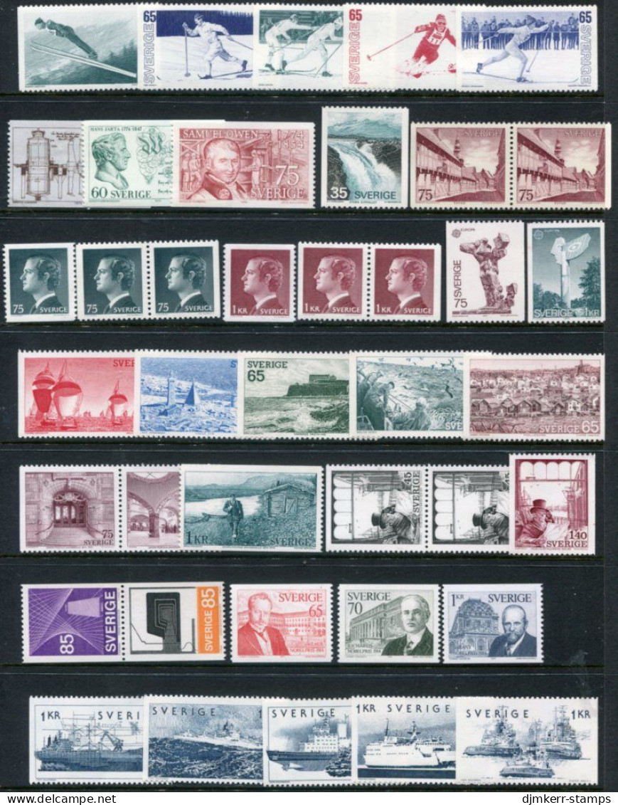 SWEDEN 1974 Issues Complete  MNH / **.  Michel 836-890, Blocks 2-6 - Nuevos