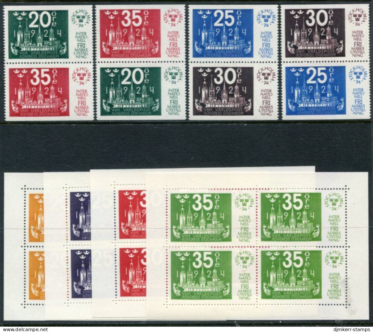 SWEDEN 1974 Issues Complete  MNH / **.  Michel 836-890, Blocks 2-6 - Unused Stamps