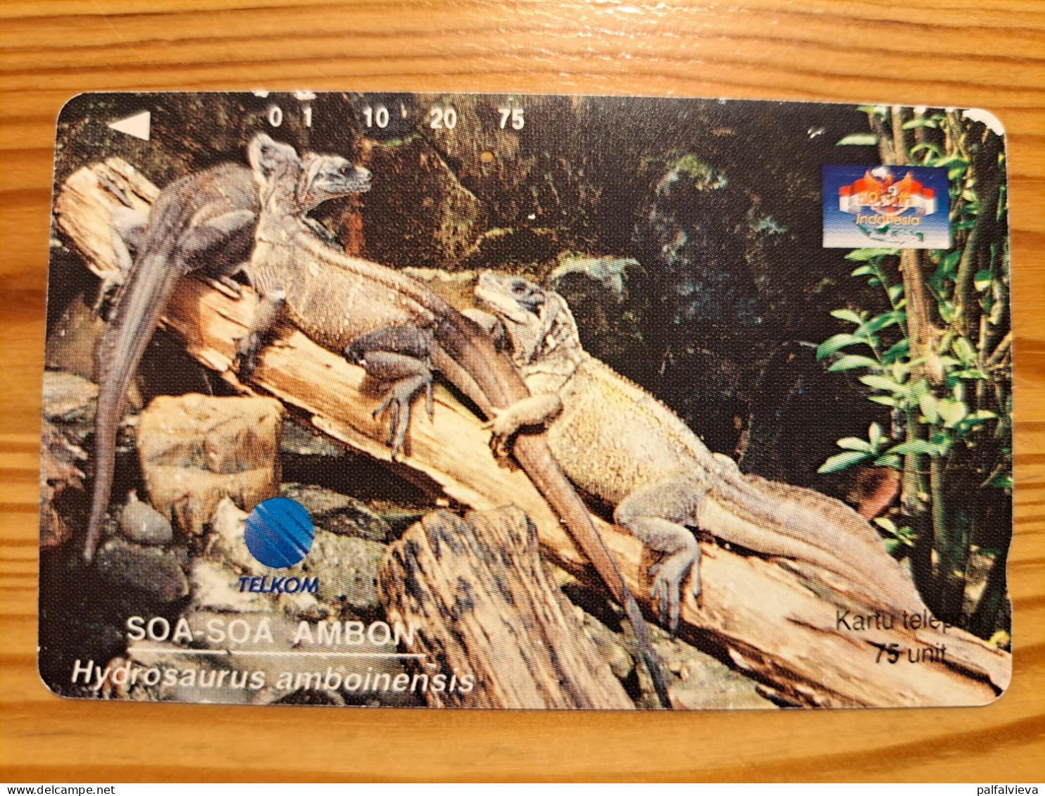 Phonecard Indonesia - Lizard - Indonesië