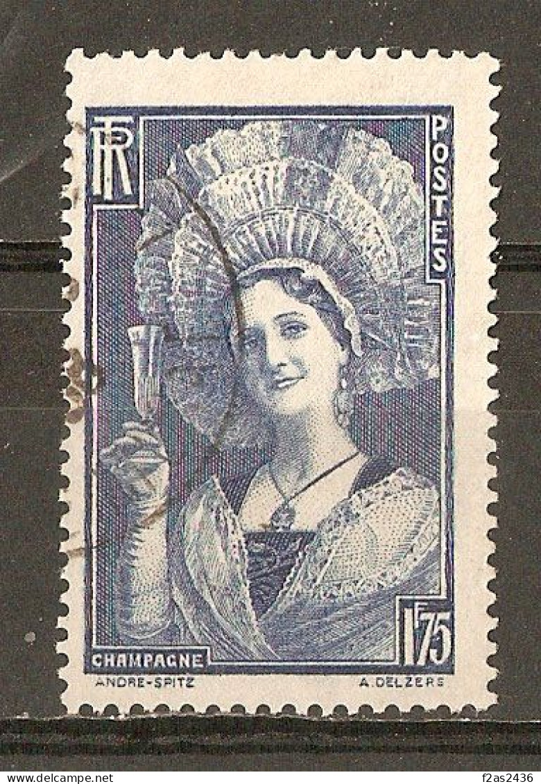 1938 - Champagne - Champenoise Coiffée Du Toquat - N°388 - Used Stamps