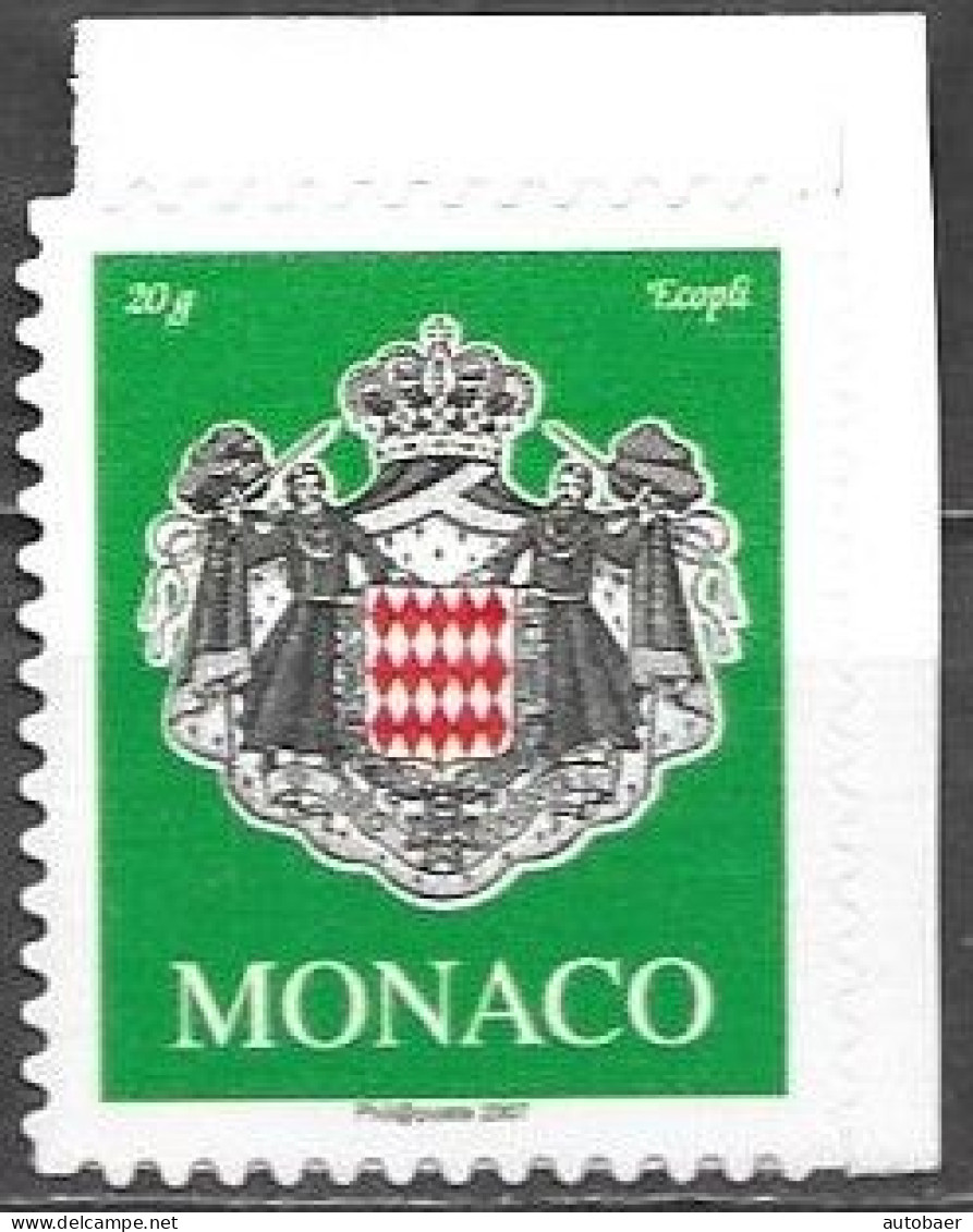 Monaco 2005/2007 Philaposte Coat Of Arms Armoiries Yvert 2502a Michel No. 2759 II Mint Postfr. Neuf MNH ** Extrem.rare ! - Neufs