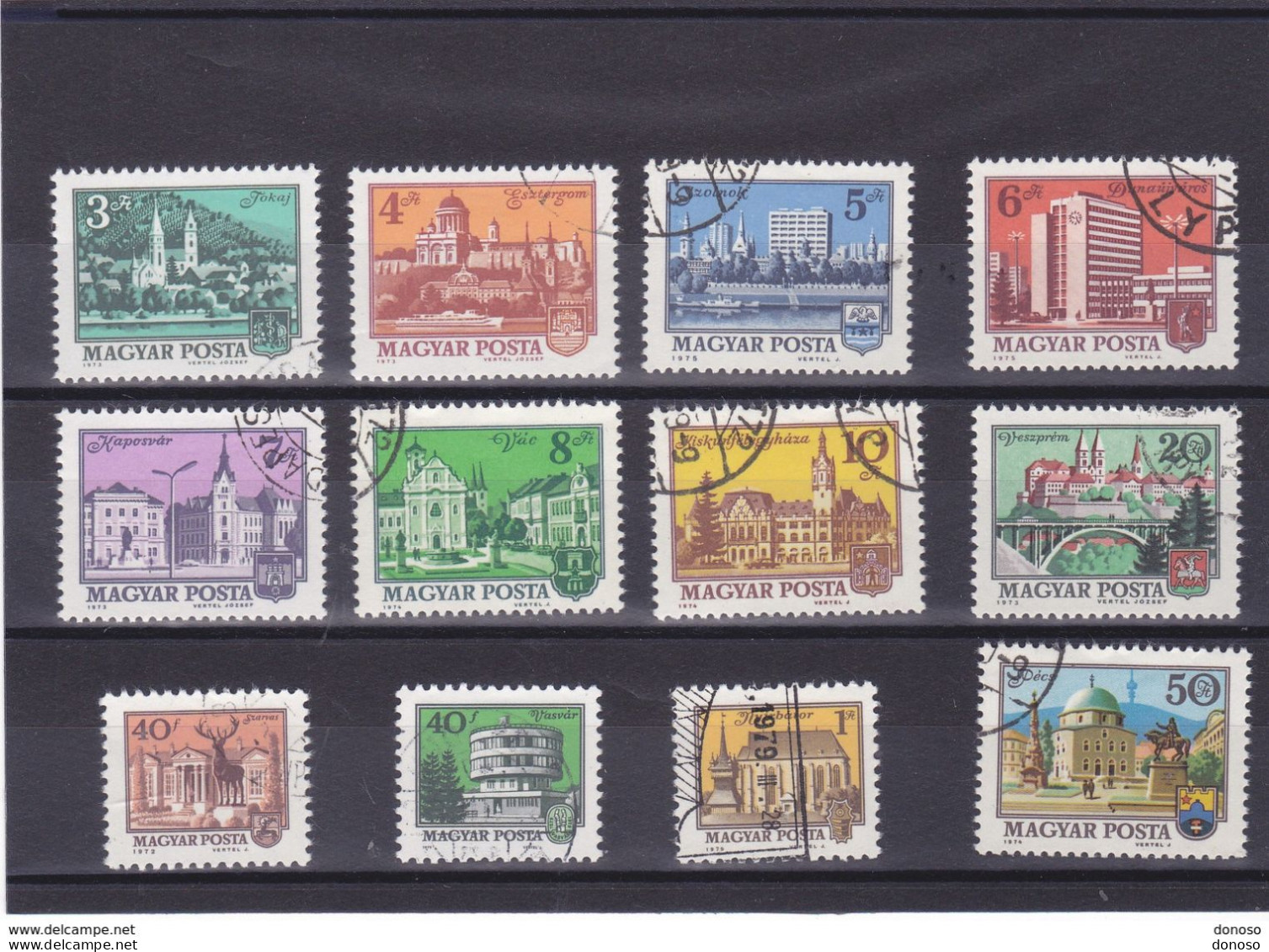 HONGRIE 1973-1979 VILLES Oblitéré, Used Cote :2,80 Euros - Used Stamps