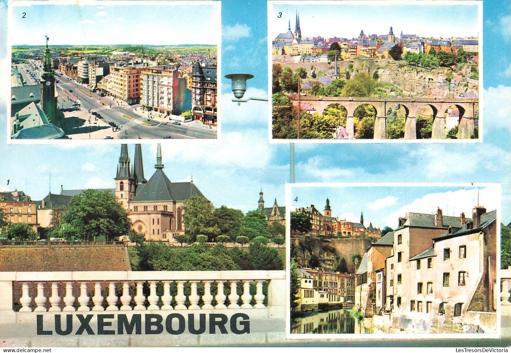 BELGIQUE - Luxembourg - Pont Adolphe Et Cathédrale - Gare Centrale - Panorama - Alzette Pittoresque - Carte Postale - Autres & Non Classés