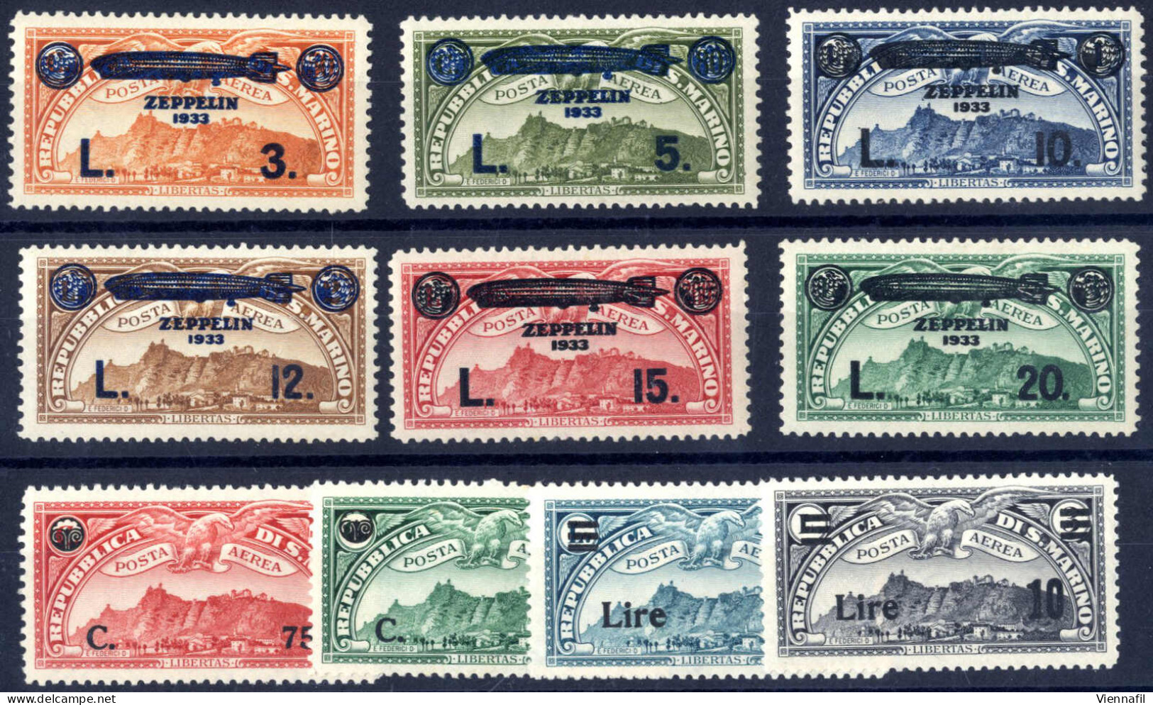 **/*/o 1900 Ca., Lotto Composta Da Alcune Serie E Valori Singolo Pregiati: Tra Cui Con Gomma Originale Integra Sass. 158 - Andere & Zonder Classificatie