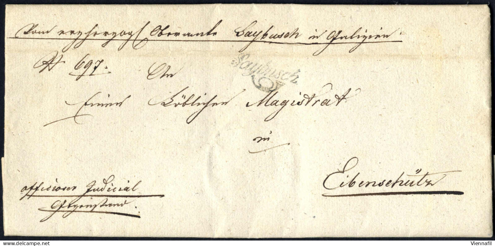 Cover "Saybusch", SLp Müller 360 Punkte, Ex Offo Brief Vom 13.3.1841 Nach Eibenschütz - Autres & Non Classés