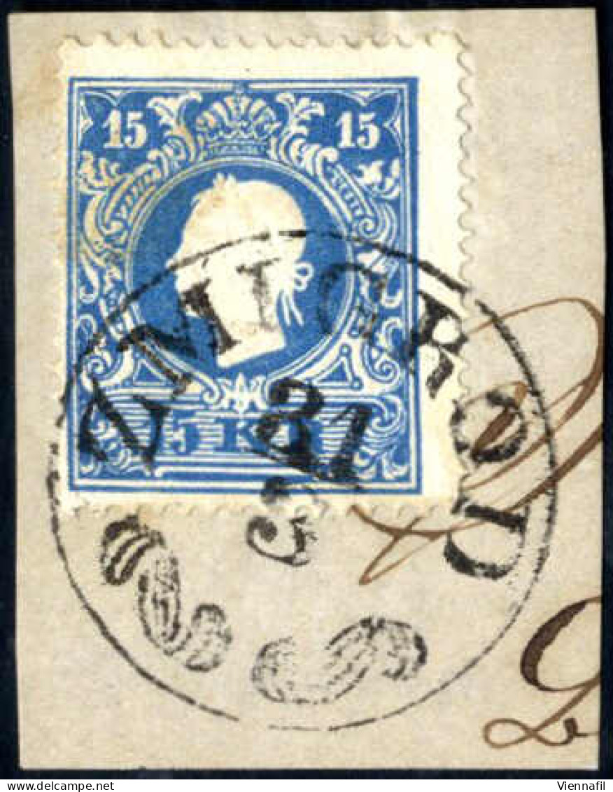 Piece Zmigrod, RSo-f (Müller 90 Punkte) Briefstück Mit 15 Kr. Blau Type II, ANK 15 II - Other & Unclassified