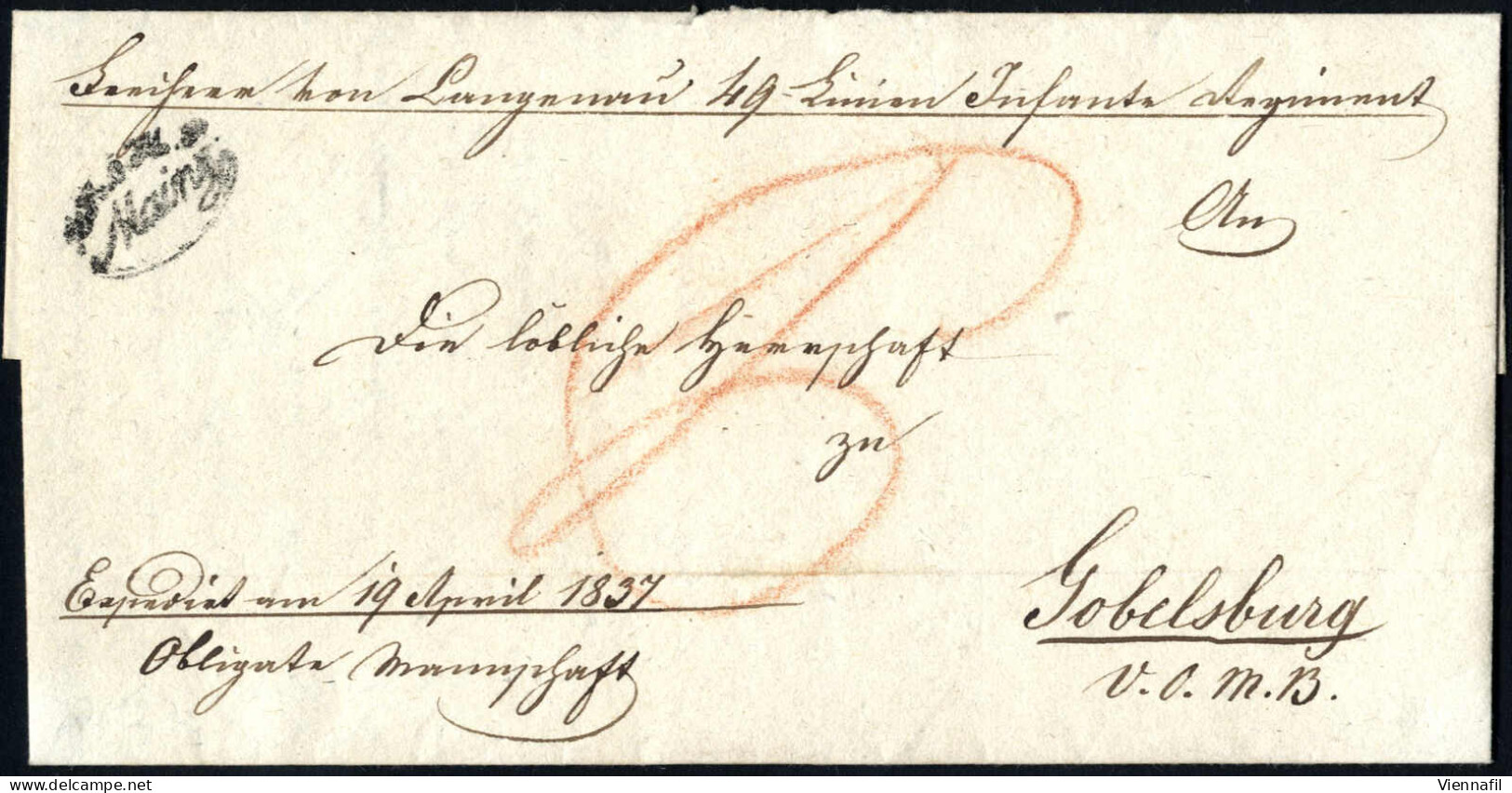 Cover Mainz 1837/1840, Zwei Ex Offo Briefe Von Mainz, Einer Mit (sL-I Müller 750 Punkte) Am 12.7.1840 Nach Königswart Un - Sonstige & Ohne Zuordnung