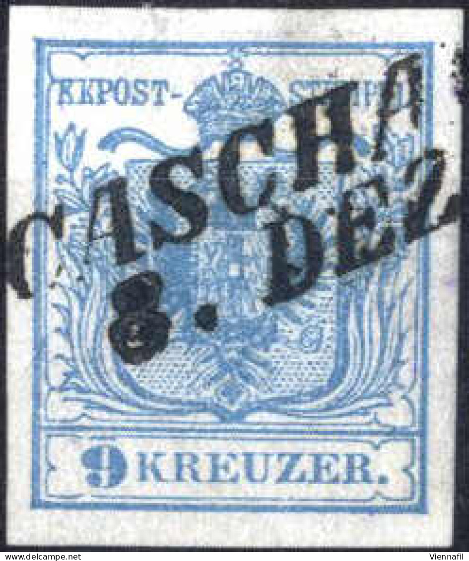 O 1850, 9 Kreuzer Blau In Type I, P254, Index 1, Gestempelt, ANK 5 I - Andere & Zonder Classificatie