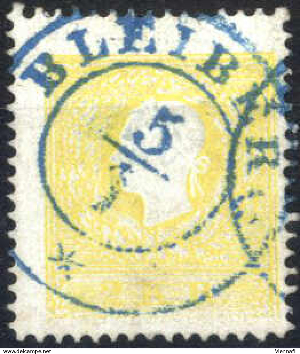 O 1858, 2 Kr. Gelb In Type II, Entwertet Mit Blauem Doppelkreisstempel "BLEIBERG 5 / 1", Attest Dr. Ferchenbauer, Erlese - Other & Unclassified