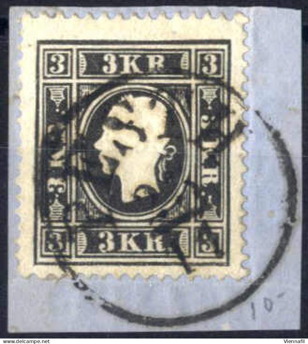 Piece 1858, Briefstück Mit 3 Kr. Schwarz Type Iax Entwertet Pesth, ANK 11 Iax - Andere & Zonder Classificatie