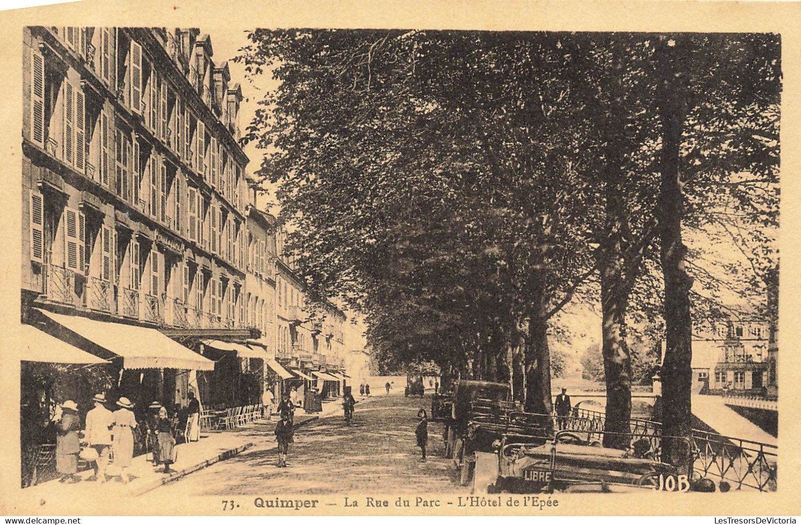 FRANCE - Quimper - La Rue Du Parc - L'hôtel De L'Epée - Animé - Carte Postale Ancienne - Quimper