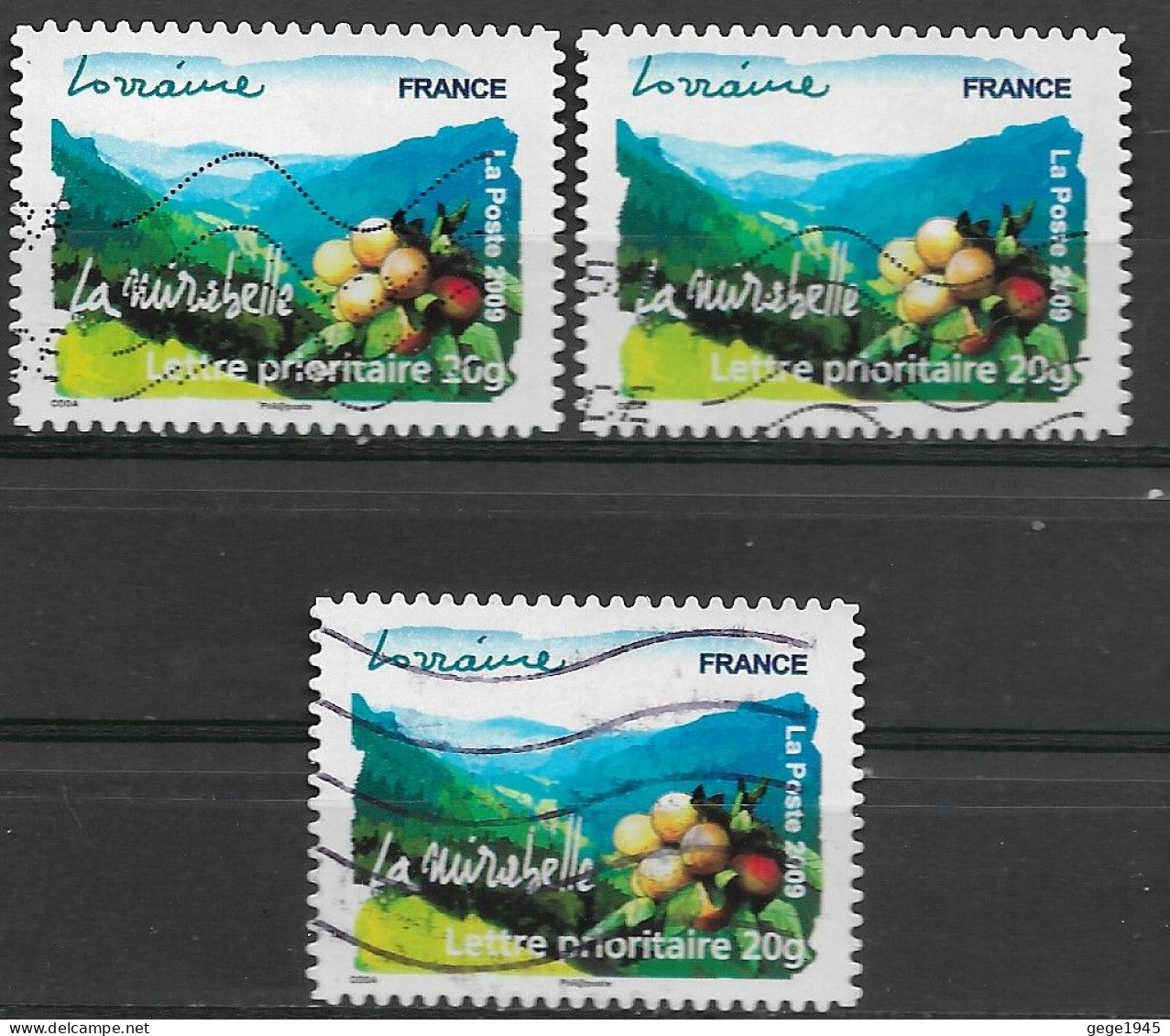 France 2009 Oblitéré Autoadhésif   N° 292  (  3 Exemplaires )   "   Flore Des Régions   " Flore Du Nord - Used Stamps