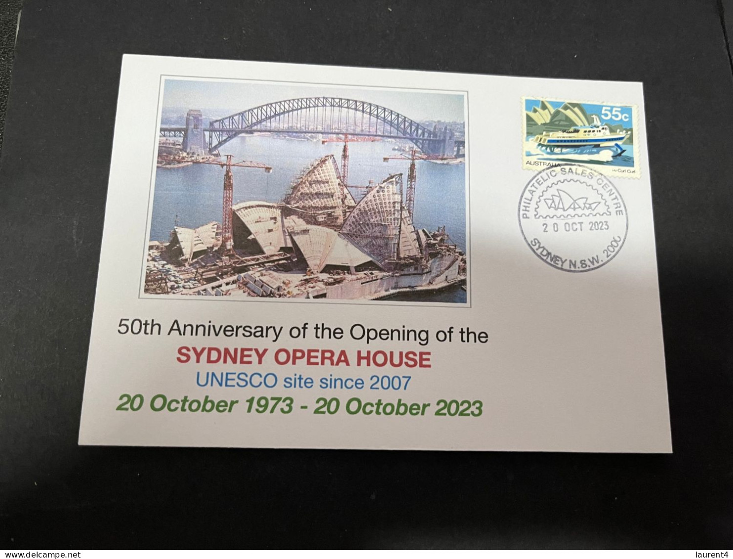 6-5-2024 (4 Z 17) Sydney Opera House Celebrate The 50th Anniversary Of It's Opening (20 October 2023) Old Opera Stamp - Covers & Documents