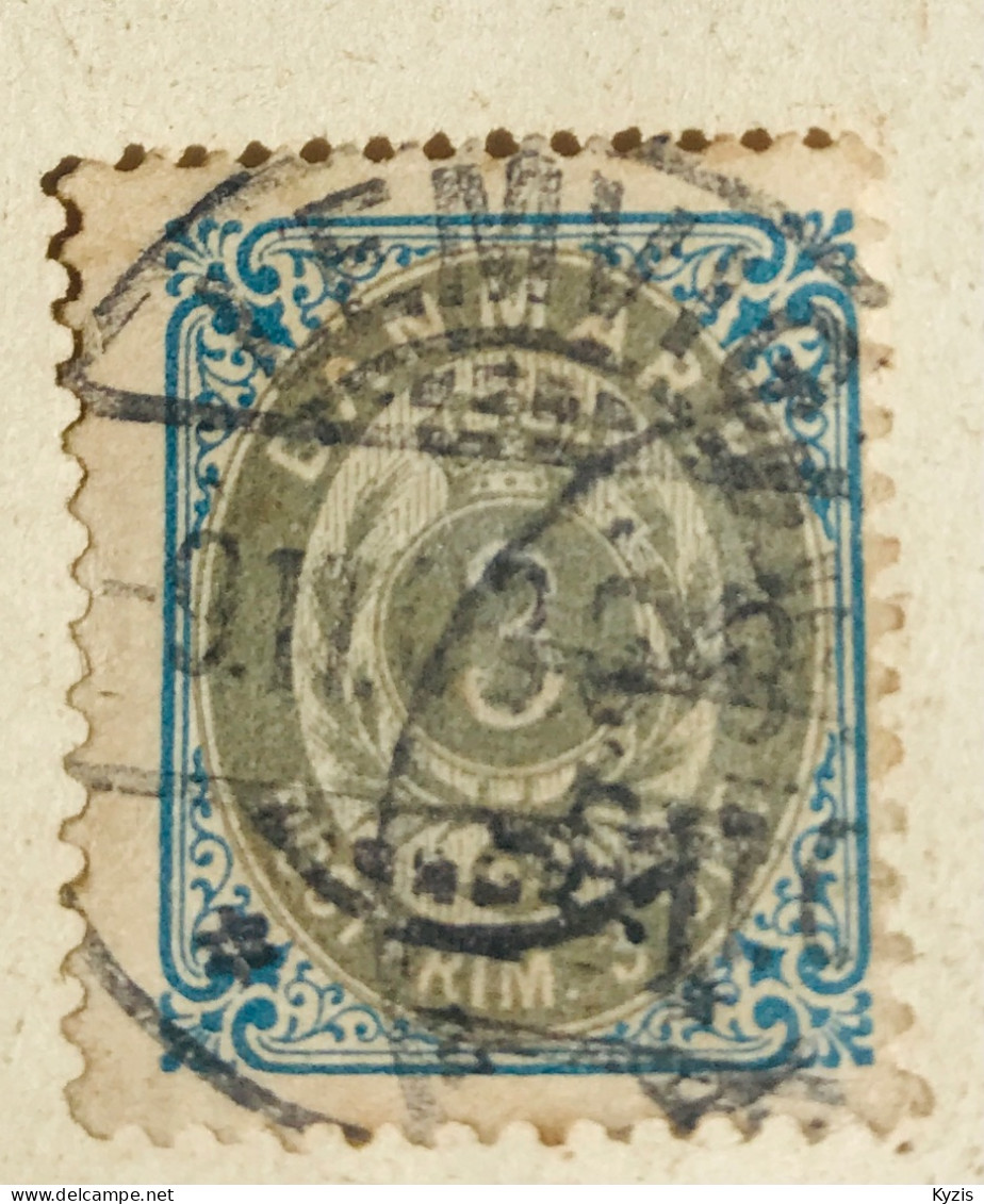 DANEMARK - Chiffre 3 - 1875, Type II -  Michel 22, OBLITÉRATION « LEMVIG » - Used Stamps