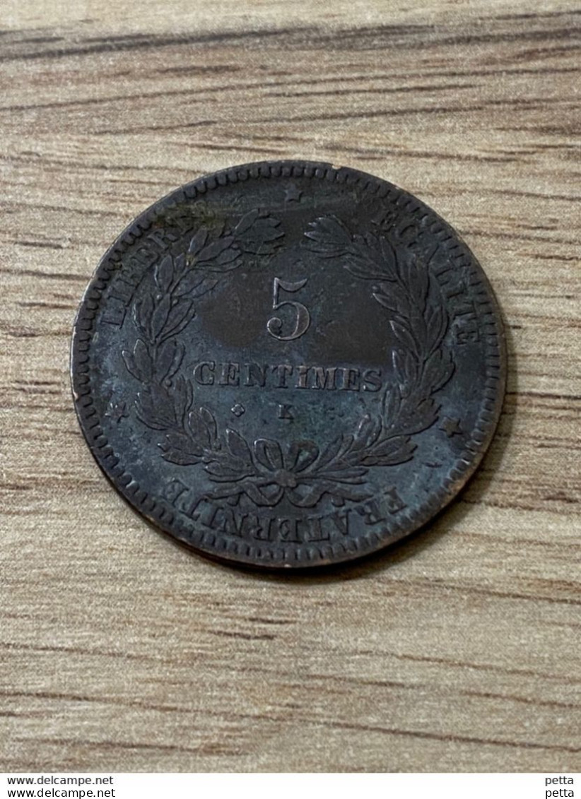 Pièce De 5 Centimes Cérès 1872K / Vendu En L’état (35) - Autres & Non Classés