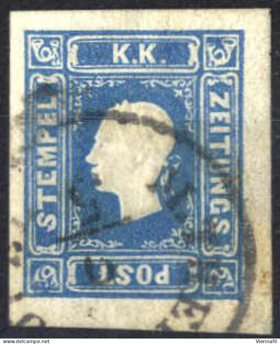 O 1858, 1,05 Kr. Blau Type I Entwertet, ANK 16 - Journaux