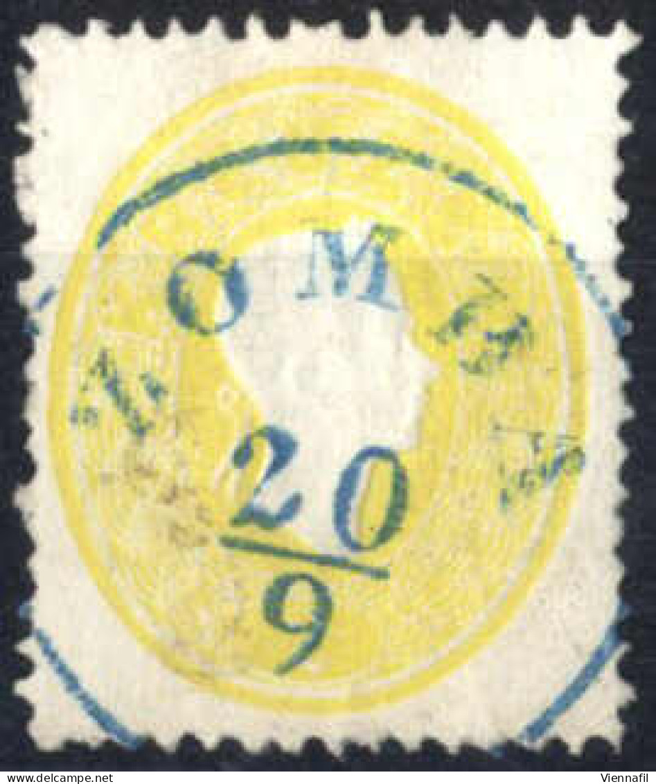 O 1861, 2 Kr. Gelb Mit Blauem Einkreisstempel Von "ZOMBA 20 / 9", Befund Dr. Ferchenbauer, Erlesenes P! , Fe. 18a - Autres & Non Classés