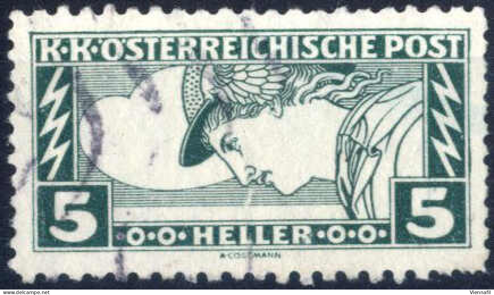 O 1917, 5 H. Eilmarke Mit LZ 11 1/2 : 12 1/2, Gestempelt, Kurze Zahnspitzen, Befund Soecknick, Kat. Nr. 220 C - Other & Unclassified